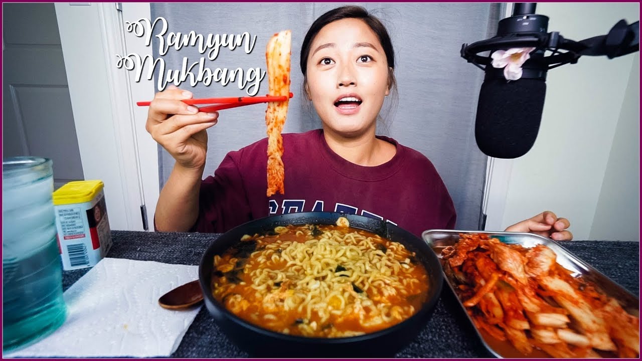 Korean Instant Noodle with Homemade Kimchi Mukbang | KEEMI★