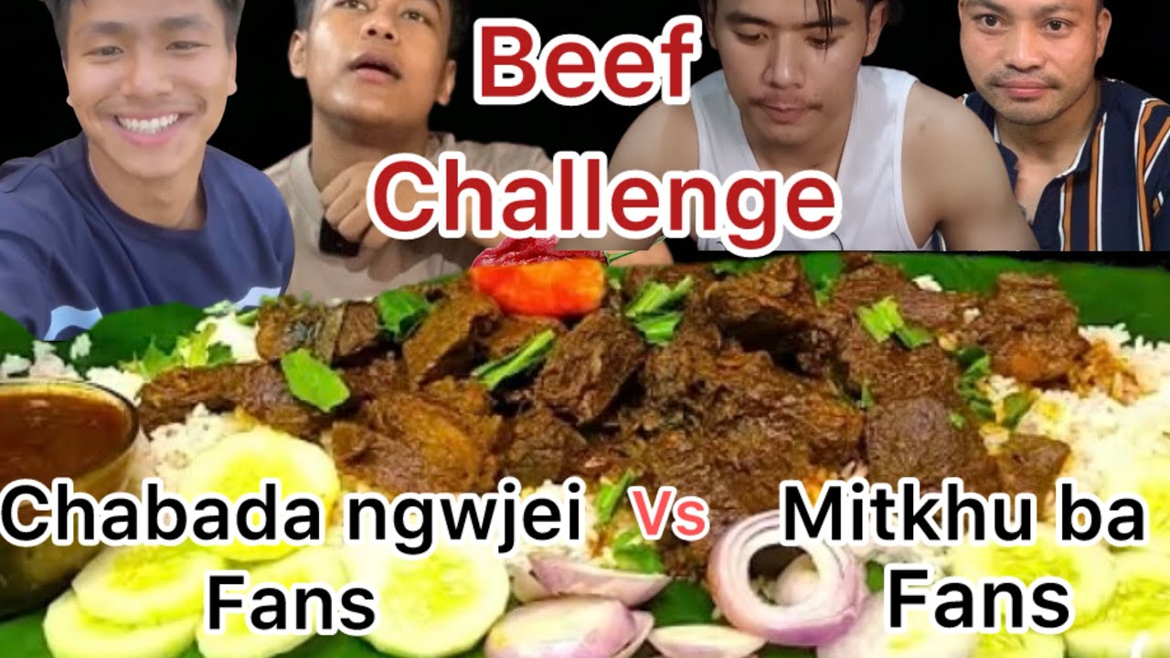 Beef curry mukbang challenge//@chabada ngaojei fans vs @mitkhuba mukbang fans// punishmentsu meini 🔥