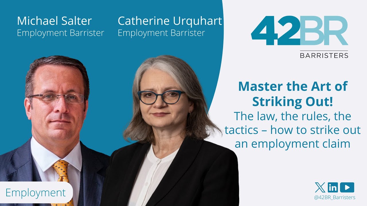 Master the Art of Striking Out! The law, the rules, the tactics- how to strike out employment claims
