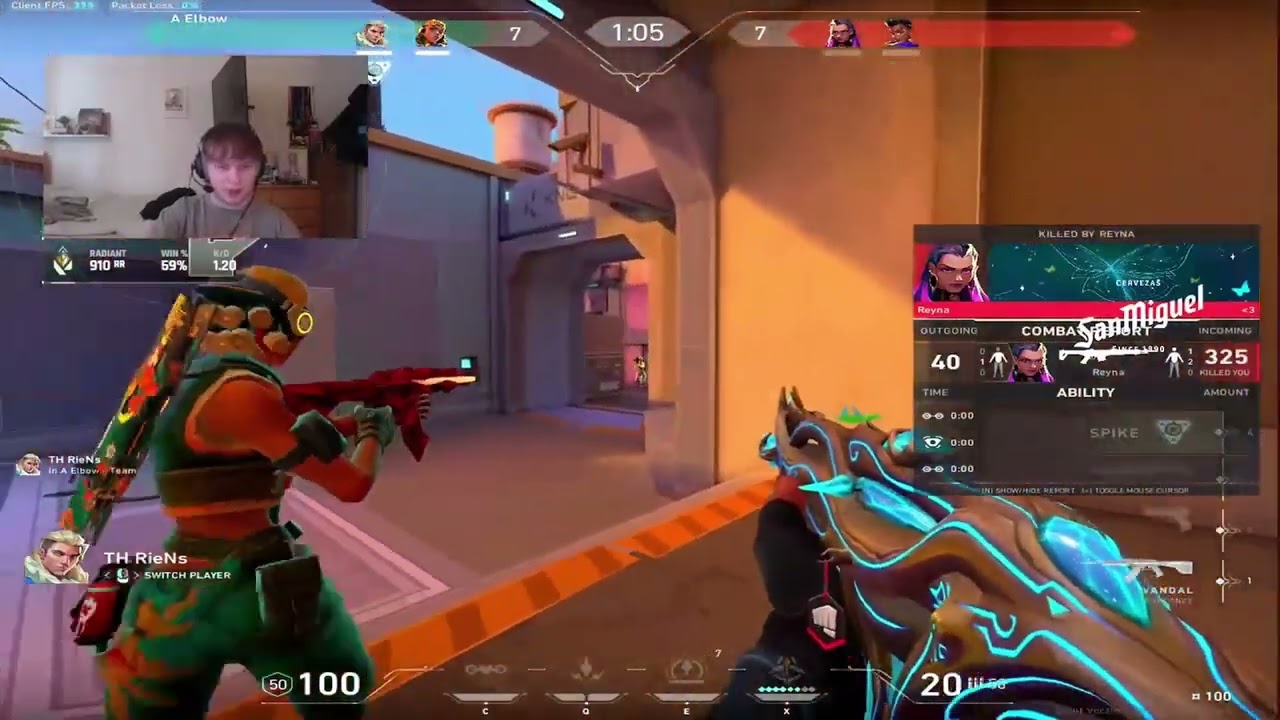 TH Benjyfishy's Reaction to TH Riens INSANE Shot
