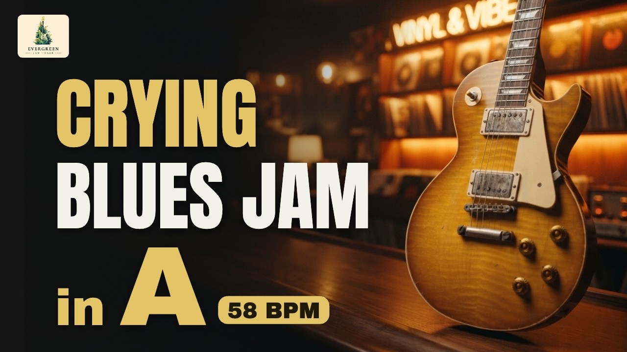 Blues Backing Track in A | Crying | 58 BPM