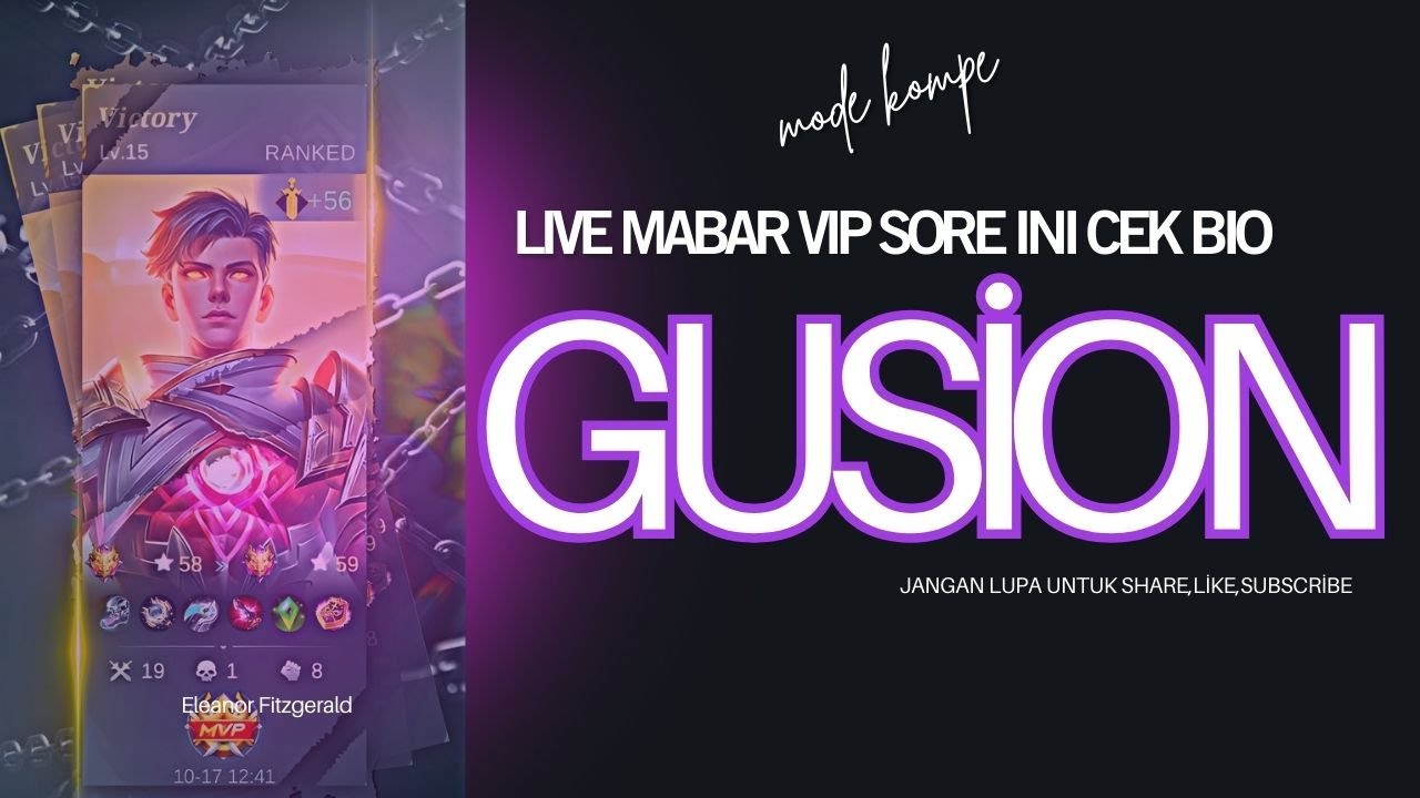 open mabar epic-legend guru #gusion