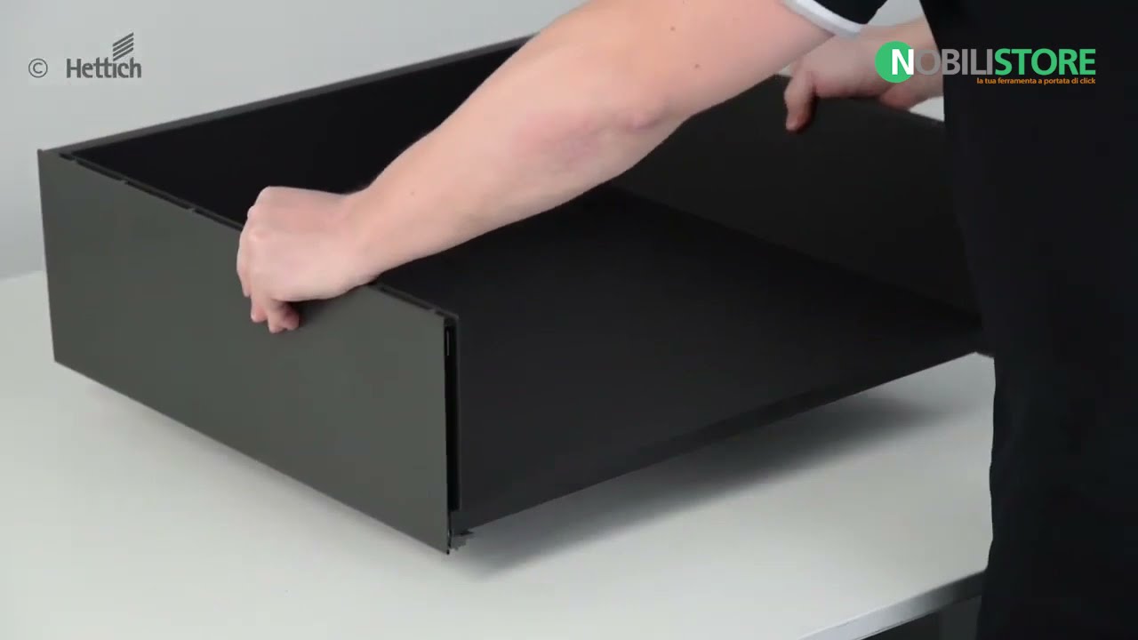 Montaggio dei cassetti Hettich AvanTech YOU con AvanFit 100 e Practica 275 - www.nobilistore.it