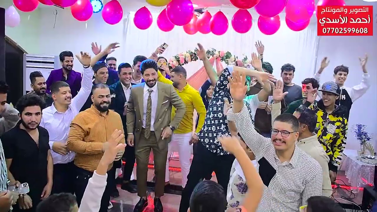 حفل زفاف جعفر الكعبي بحضور الفنان علي الف مبروك