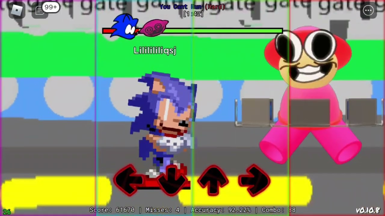 sonic exe u cant run fnf mmm
