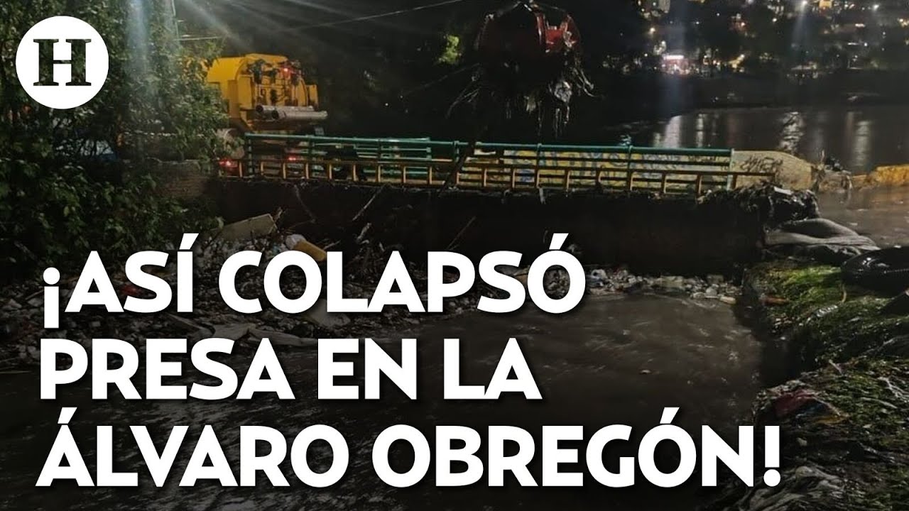 ¡Caos por lluvias en CDMX! Se desborda la presa Becerra en Álvaro Obregón ¿cómo se afectó a la zona?