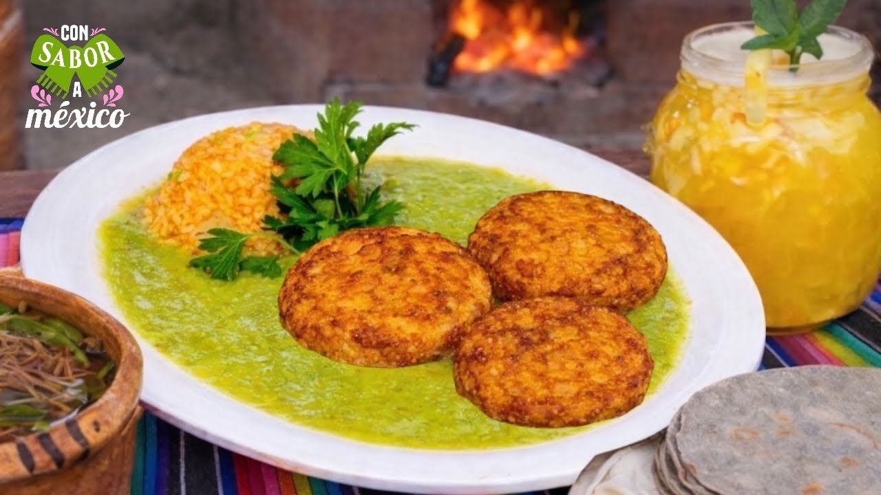 Tortitas de Barbacoa de Res en Salsa Verde | Menú Completo