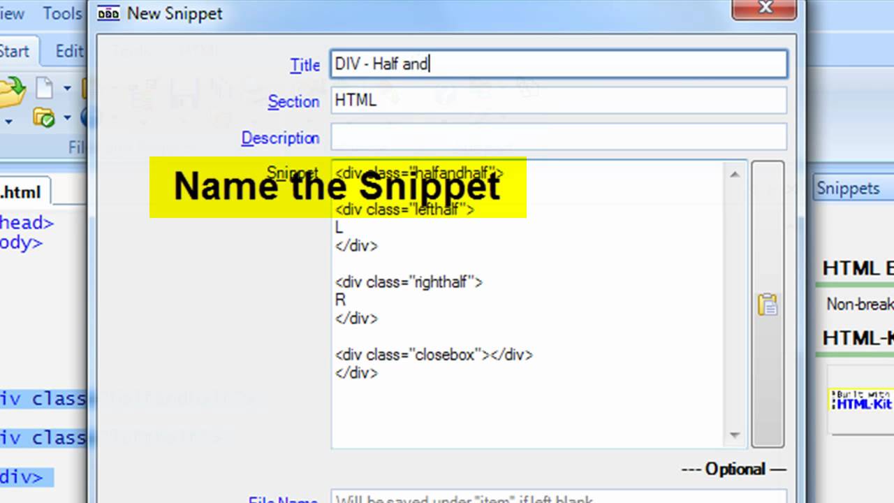 How to use snippets