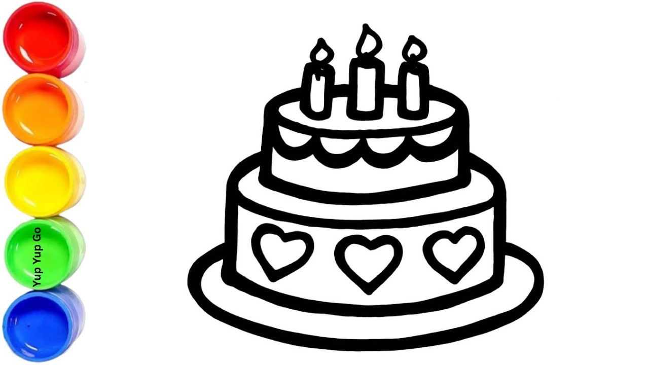 Drawing Cake 🎂 and Birthday Cake Drawing Ideas for Kids 🎂 | Easy Art Tutorial