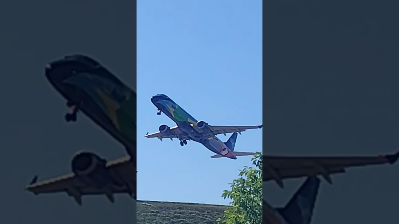decolagem embraer ver&atilde;o azul em Congonhas! #congonhas #airplane #avi&atilde;o #