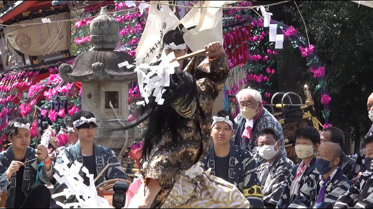 三熊野神社大祭2023（遠州横須賀祭り）宵宮 三社祭礼囃子奉納＜般若＞　4K（by浮世蜻蛉）