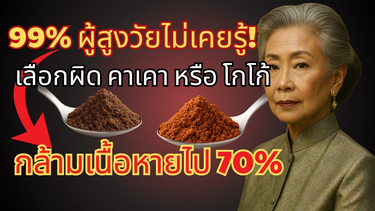 อายุเกิน 60? คาเคา vs โกโก้ แบบไหนปกป้องกล้ามเนื้อในกาแฟยามเช้า | สุขภาพผู้สูงวัย