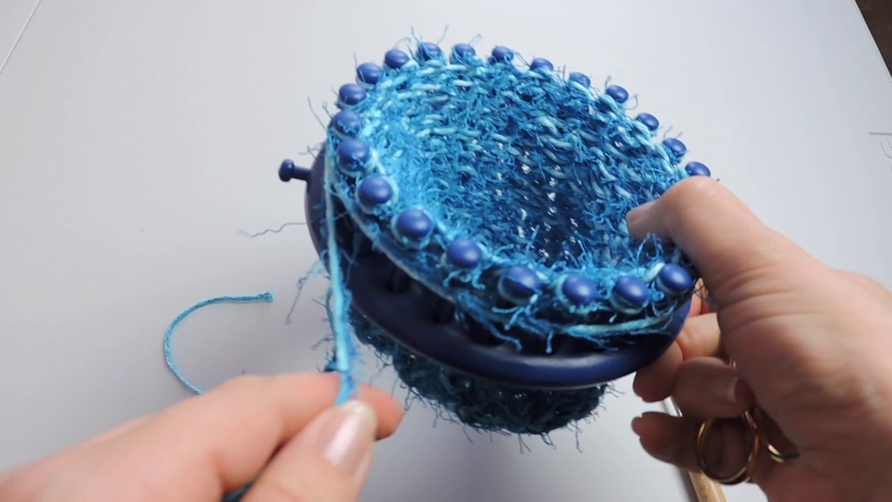 Loom Knit Scrubby with Drawstring Cast On