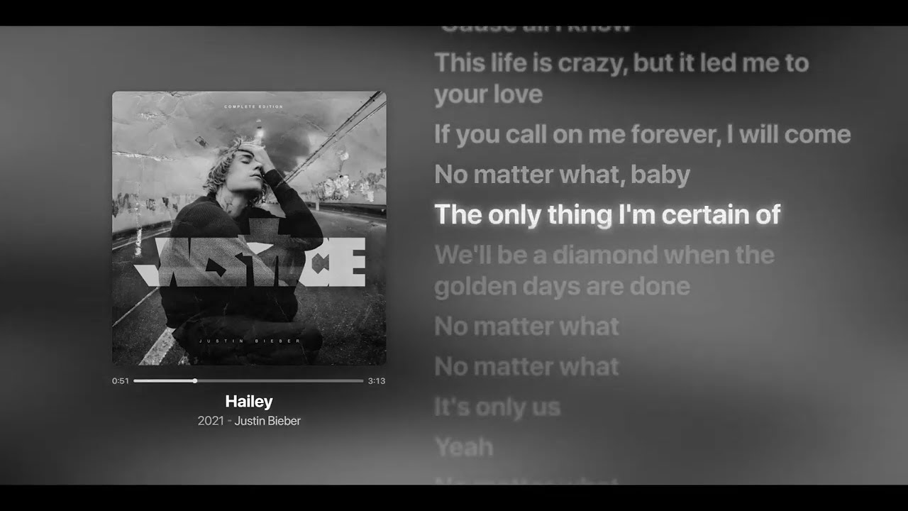 Justin Bieber - Hailey lyrics