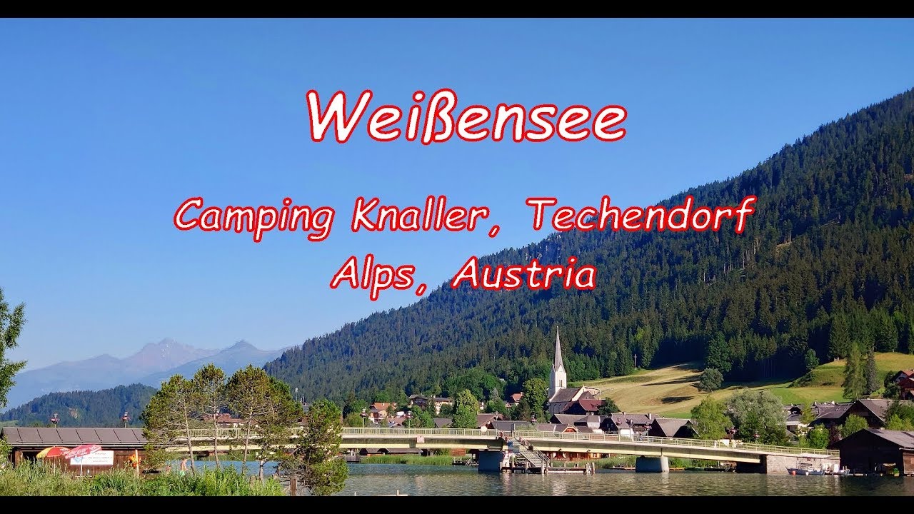 4K . Weissensee, Camping Knaller, Techendorf, Carinthia, Alps, Austria