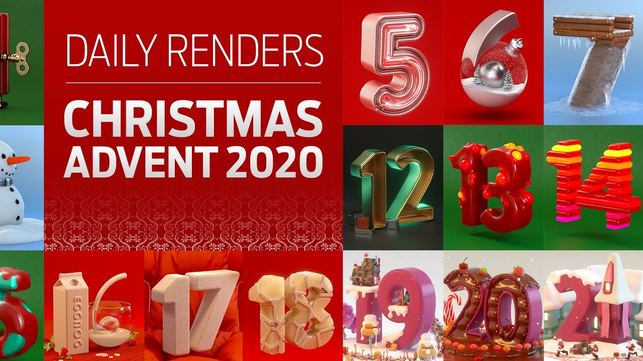 C4D Christmas Daily Advent Renders 2020
