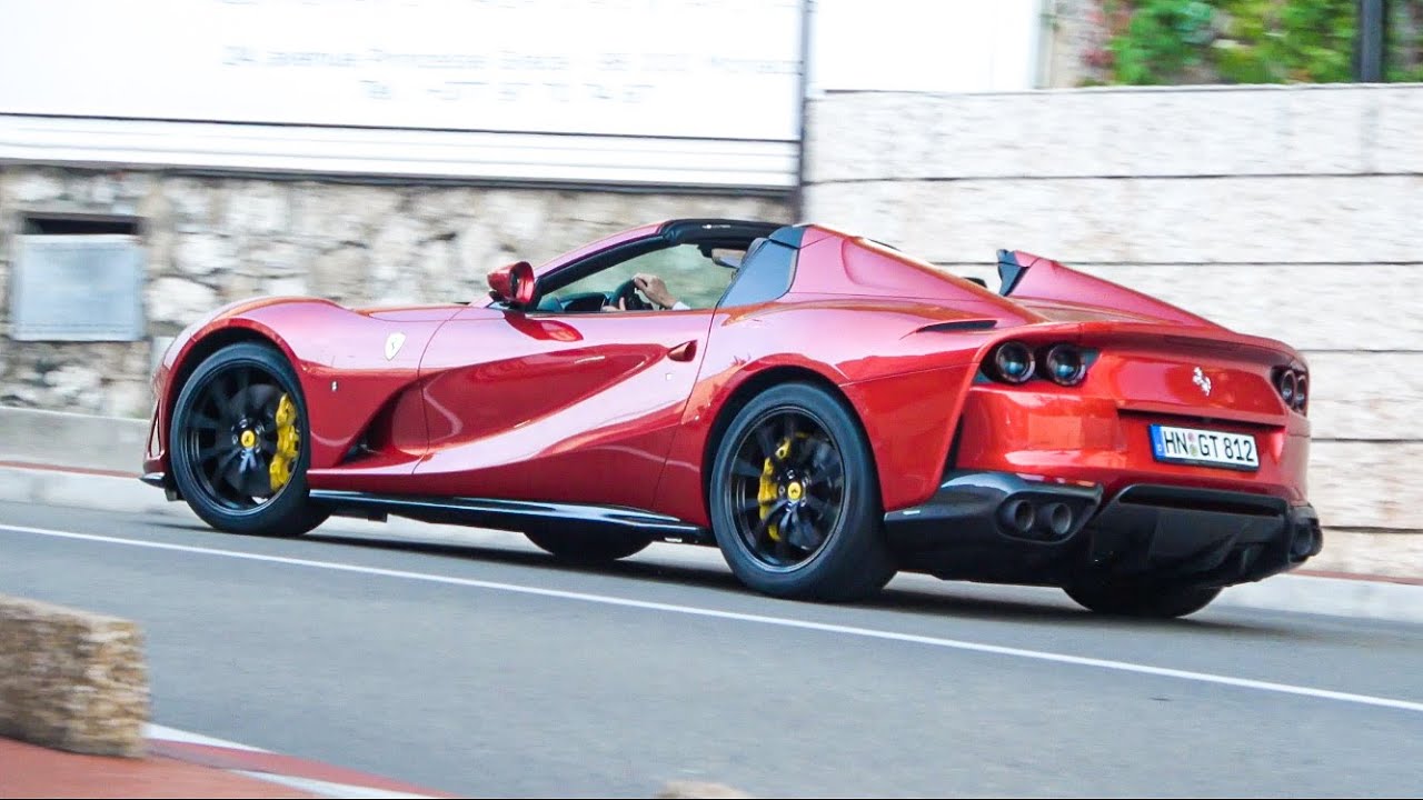 Brand New Ferrari 812 GTS driving around Monaco!