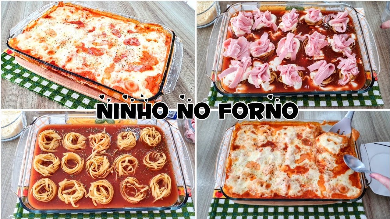 MACARRÃO NINHO RECHEADO AO FORNO