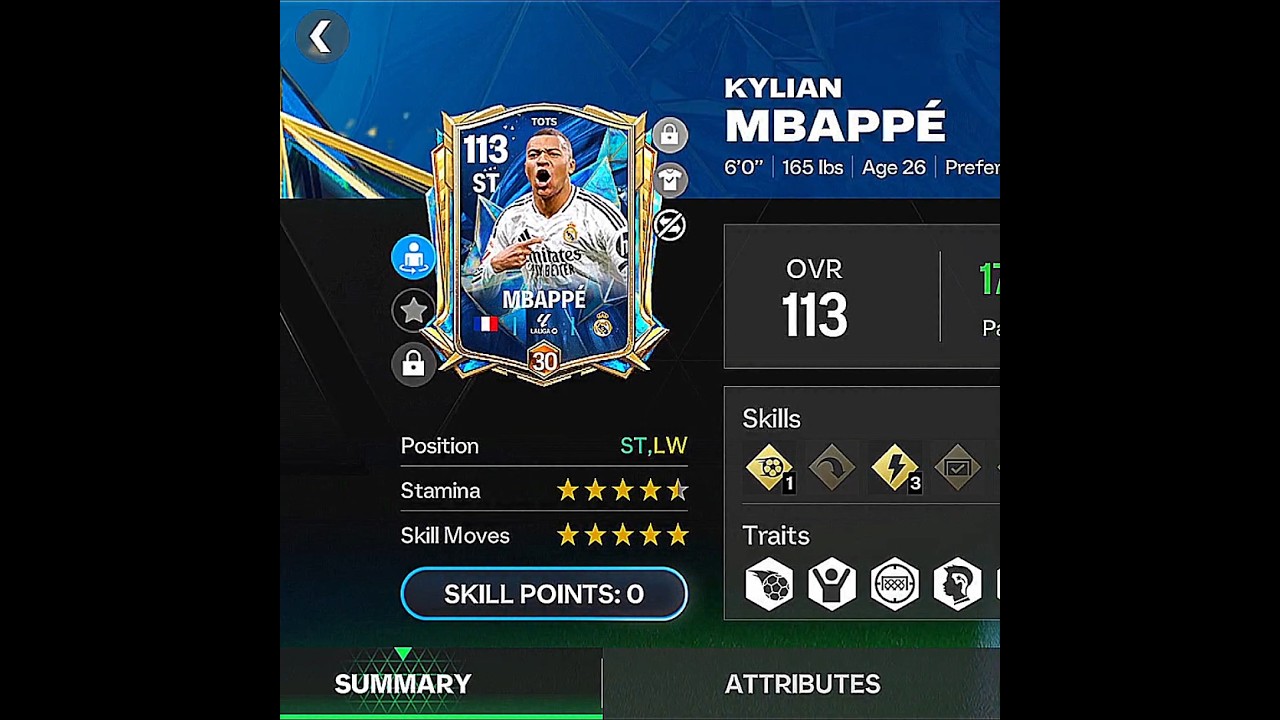 Fastest striker - Mbappe 🥶 #fcmobile #tots