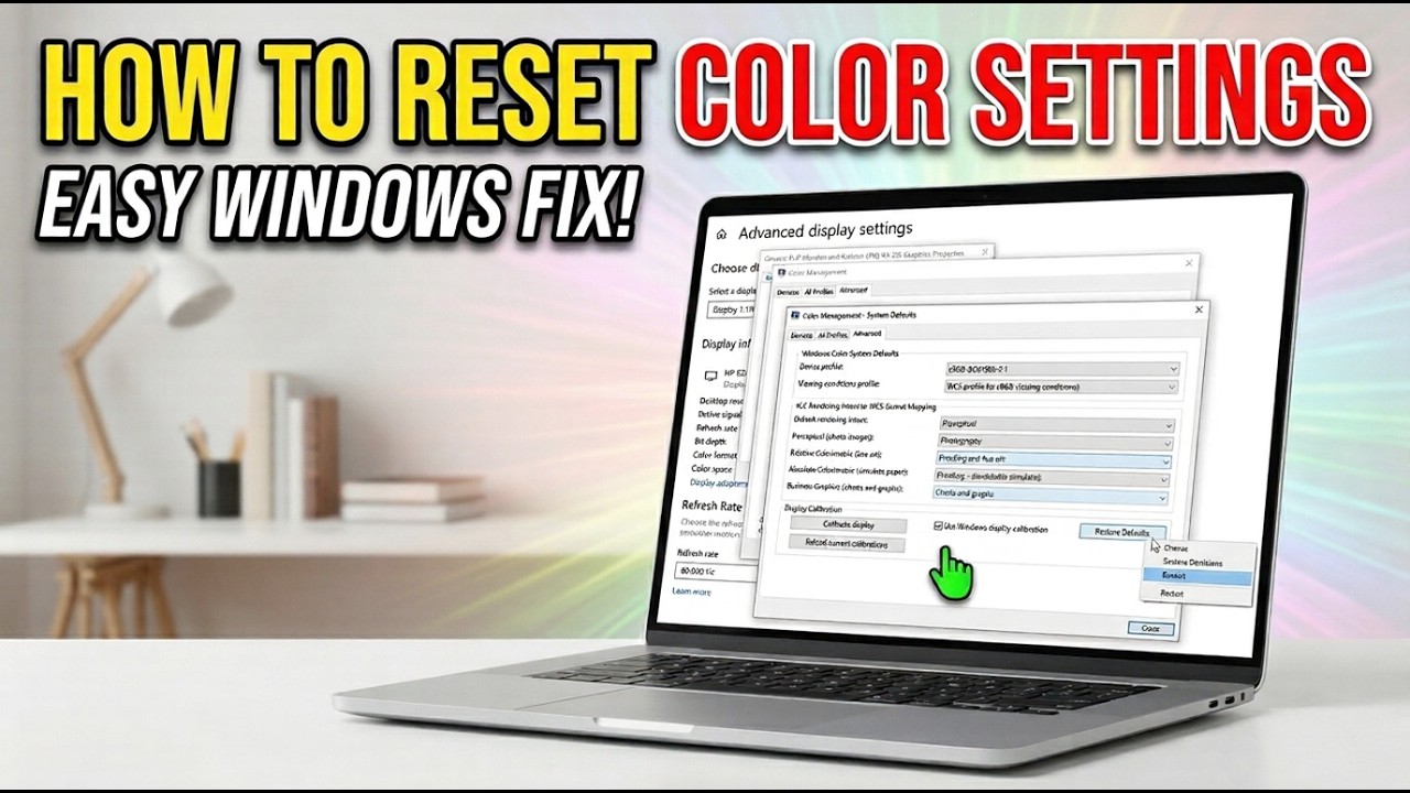 How To Reset Color Settings In Windows | Fix Display Color Problems On PC & Laptop (2026 Guide)