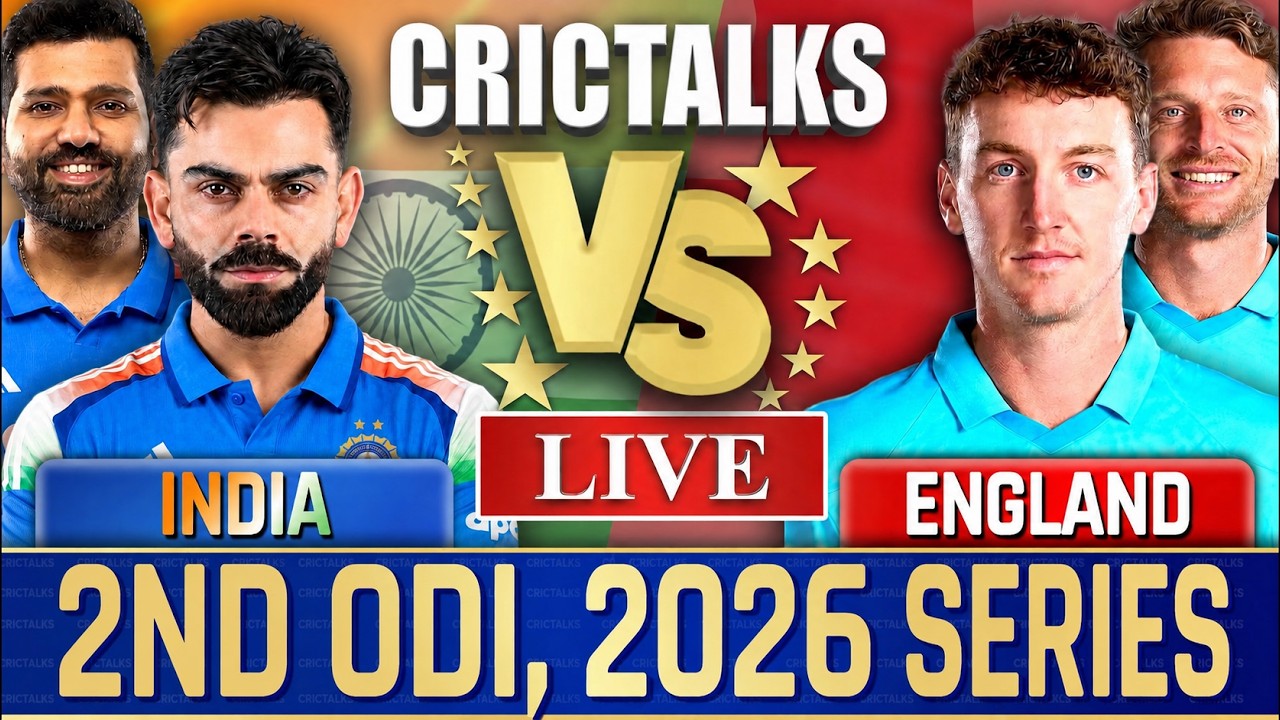 🔴 Live: IND vs ENG, 2nd ODI, 2026 Series Live Cricket Match Today, Live Score Commentary 25 Ov