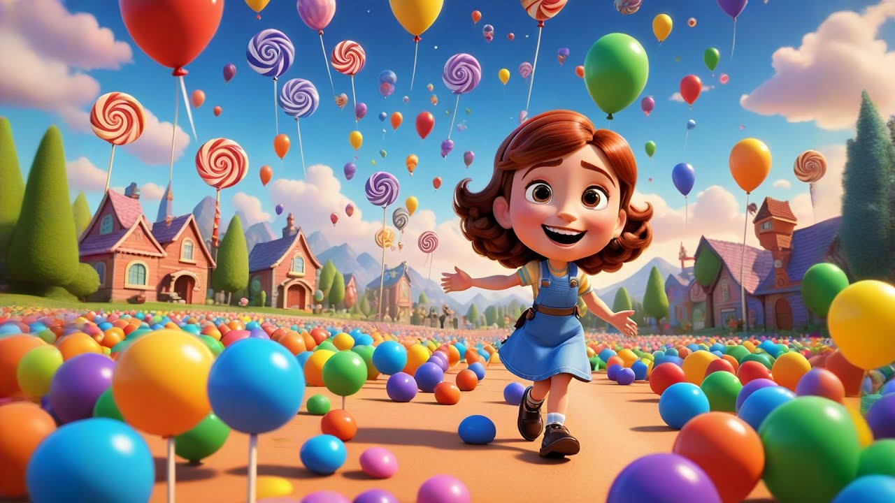 Rainbow Candy Rain Kids Went Crazy! | Fun Kids Song | Sweet and Silly Rhyme