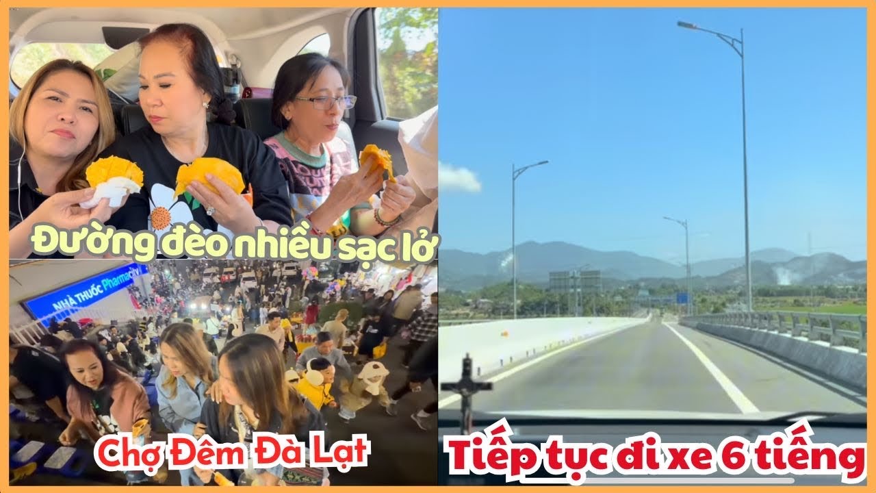 Eric lái xe băng đèo Sông Pha gặp sạc lở nặng - Đà Lạt mùa hoa anh đào rực hồng - Dạo 1 vòng chợ đêm