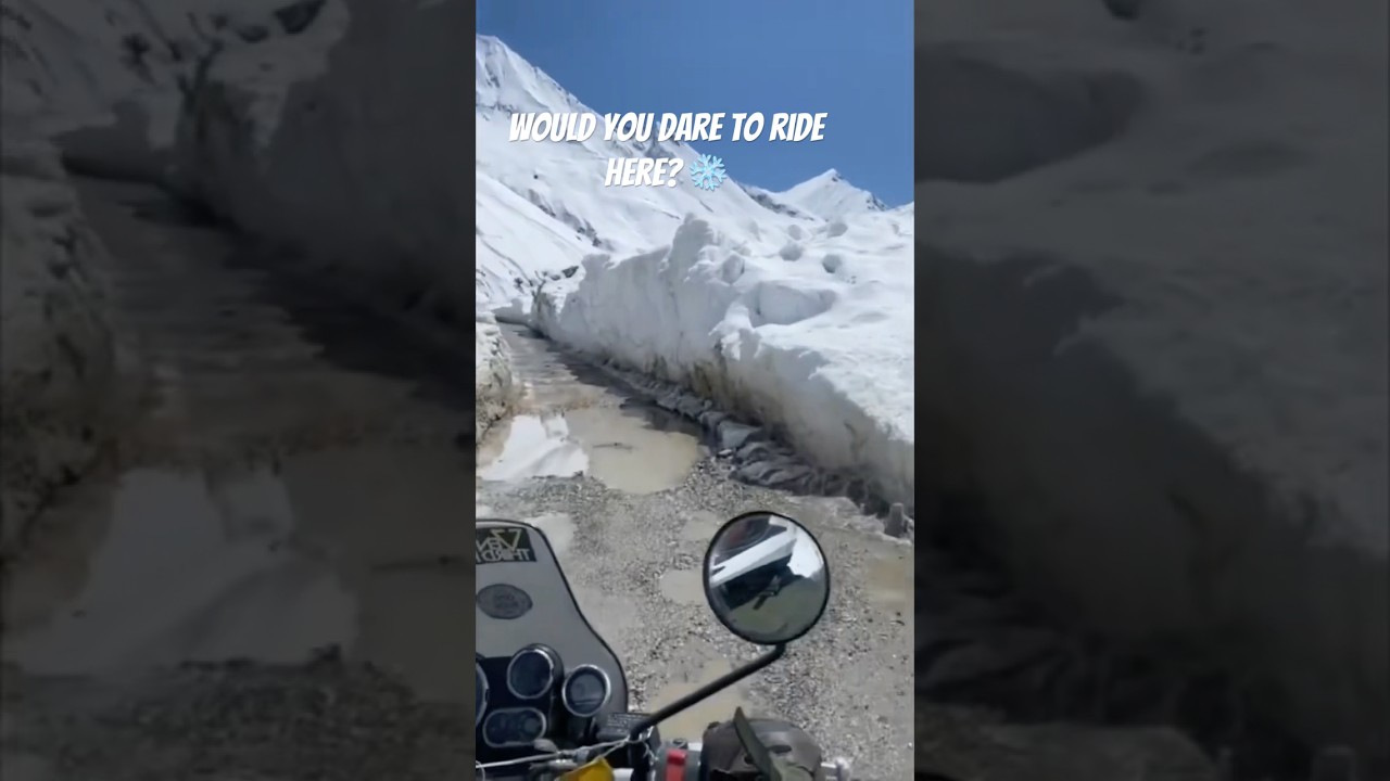 -5&deg;C | Snowy Himalayan Roads 🏔️ | Dream Ride #himalayas #travel #snow #bike