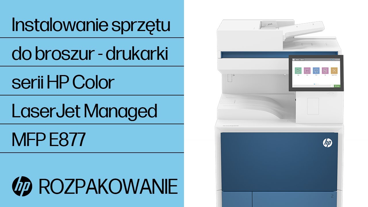 Rozpakowyw. i konfiguracja | HP LJ Booklet Finisher (6GW51A), LJ Managed E8 Department | HP Support