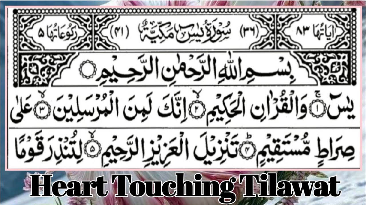 Surah Yasin (Yaseen) Full with Arabic Text |  Recitation | Heart Touching Quran Tilawat | Ep - 0003