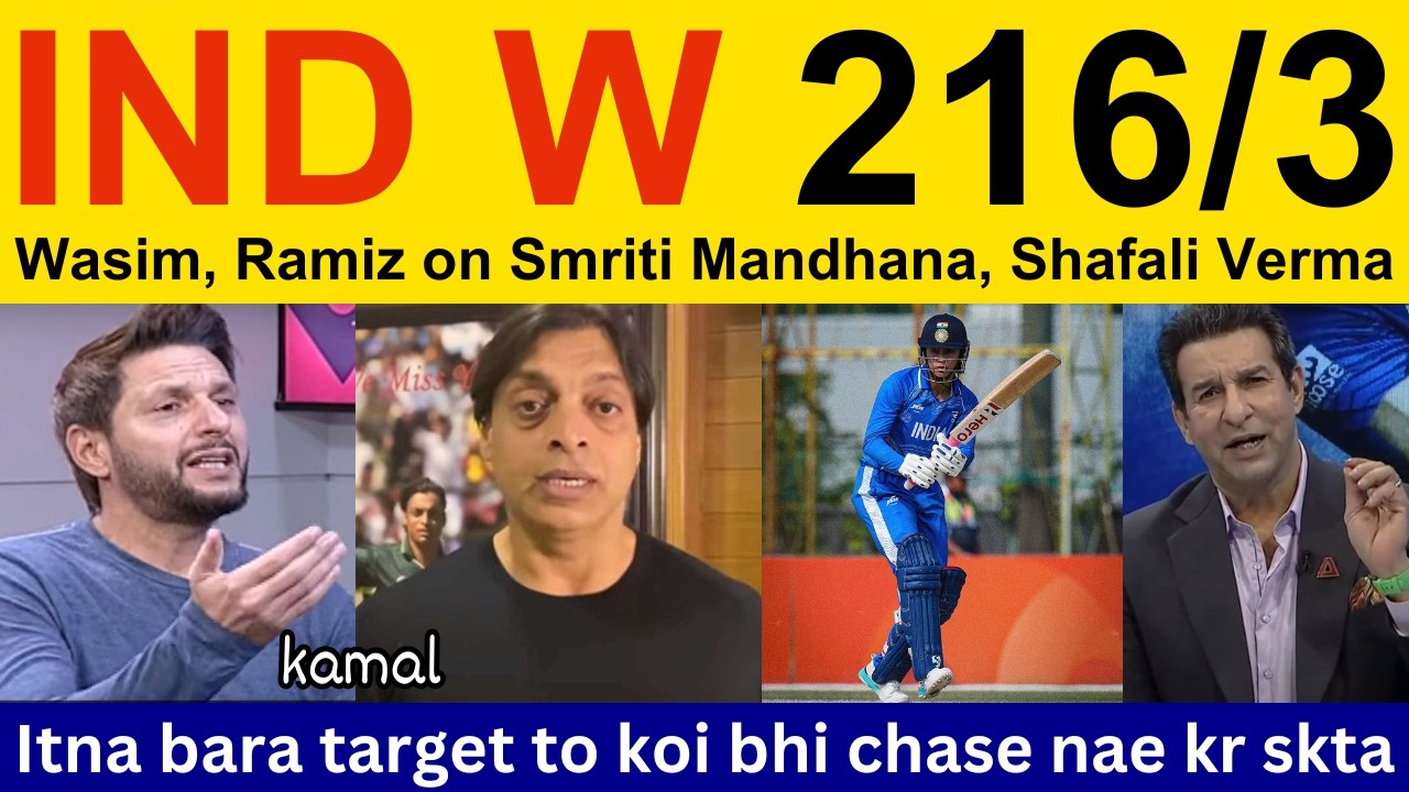 Wasim Akram latest on Smriti Mandhana, Shafali Verma batting today | PAK Media, Ramiz IND W vs SL W
