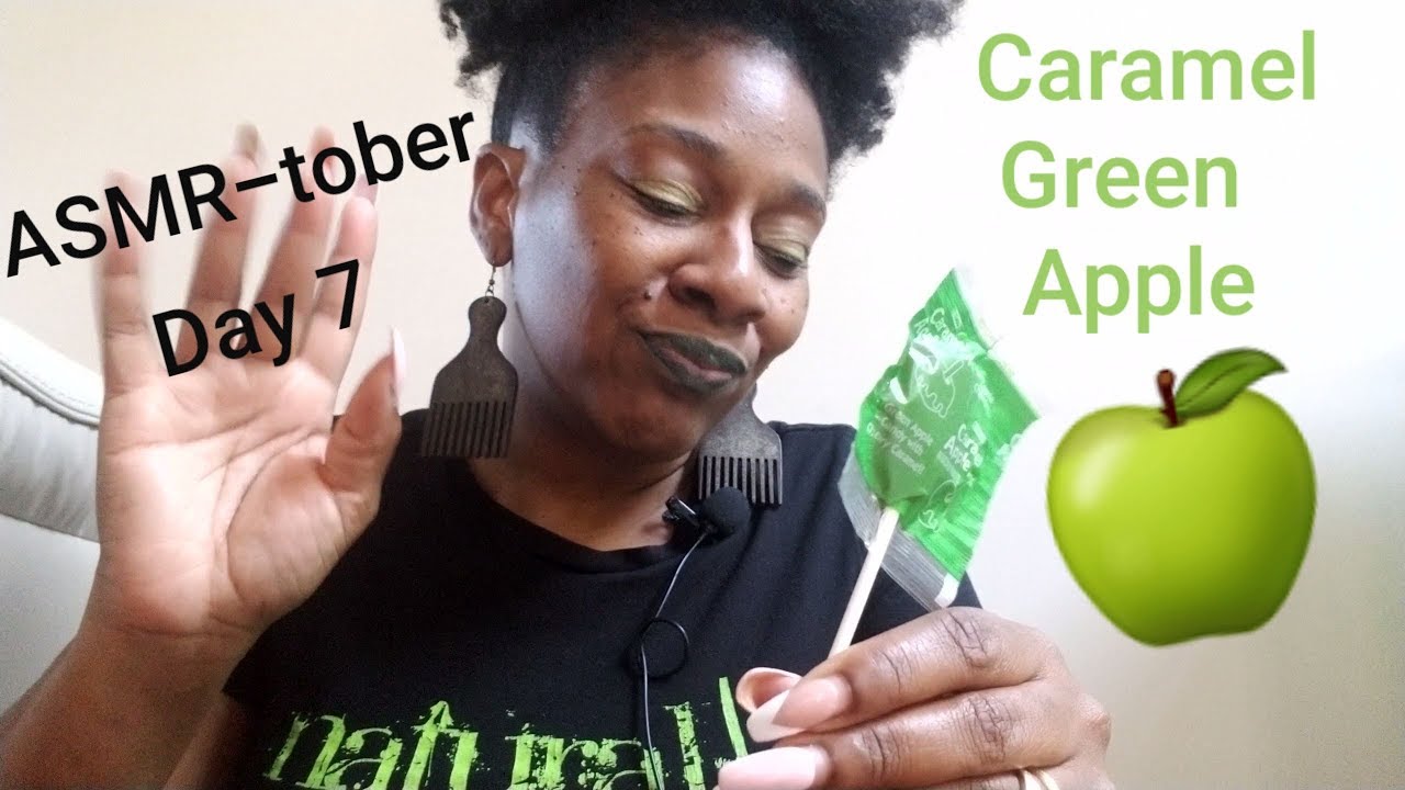 ASMR Caramel Apple pop numerous mouth sounds