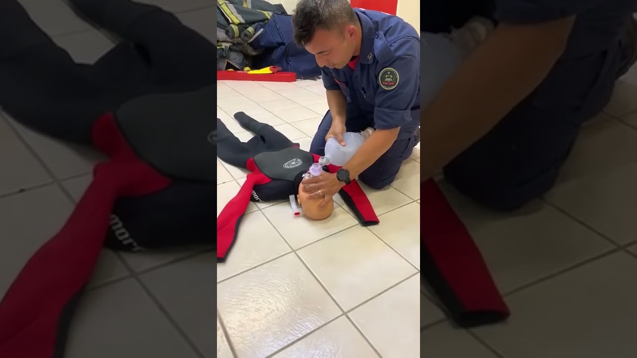 Recuperação de afogados. Soldado Braga. Bombeiro Militar