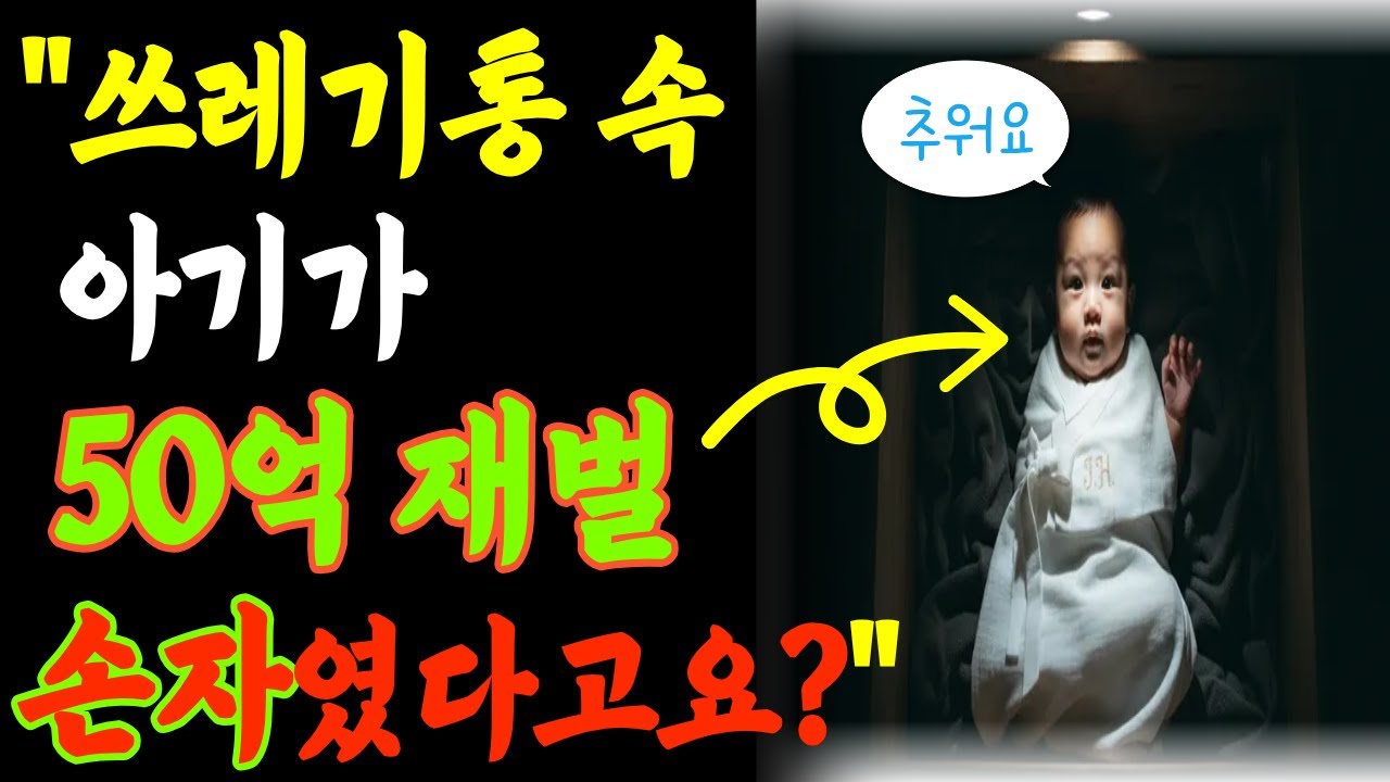 쓰레기통에서 발견한 아기가 50억 재벌손자였습니다
