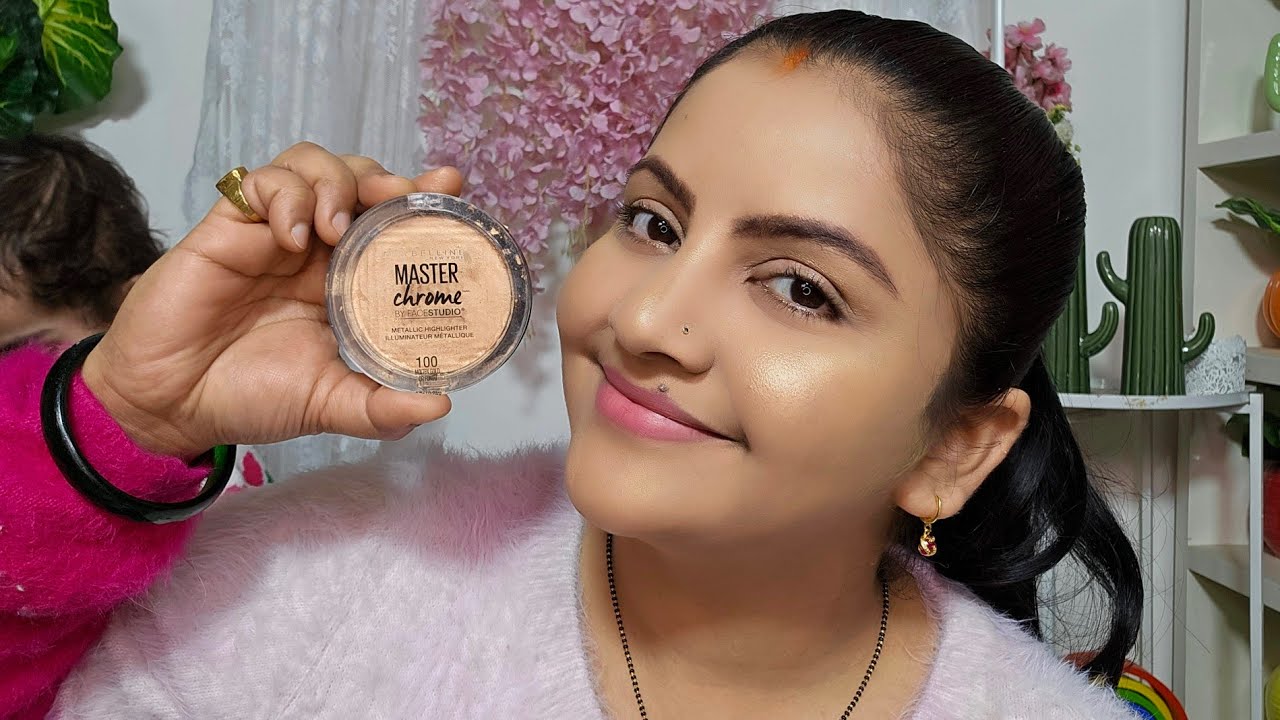 Maybelline New York super stay master chrome highlighter review | RARA