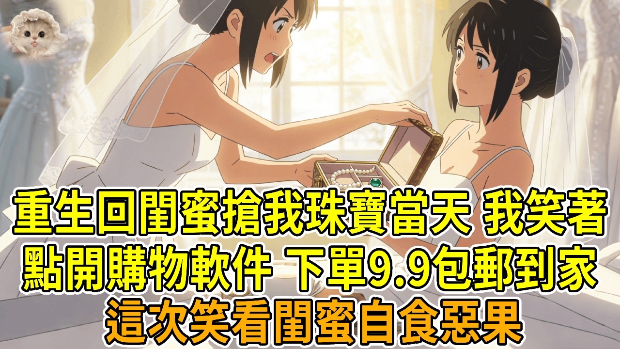 上一世，閨蜜結婚，非要借我媽媽留下的珠寶當婚飾，婚後卻謊稱被珠寶被偷，要按折舊價格賠我，我不願意，反被她關起來折磨致死。我重生了，點開九塊九包郵買了仿款珠寶。