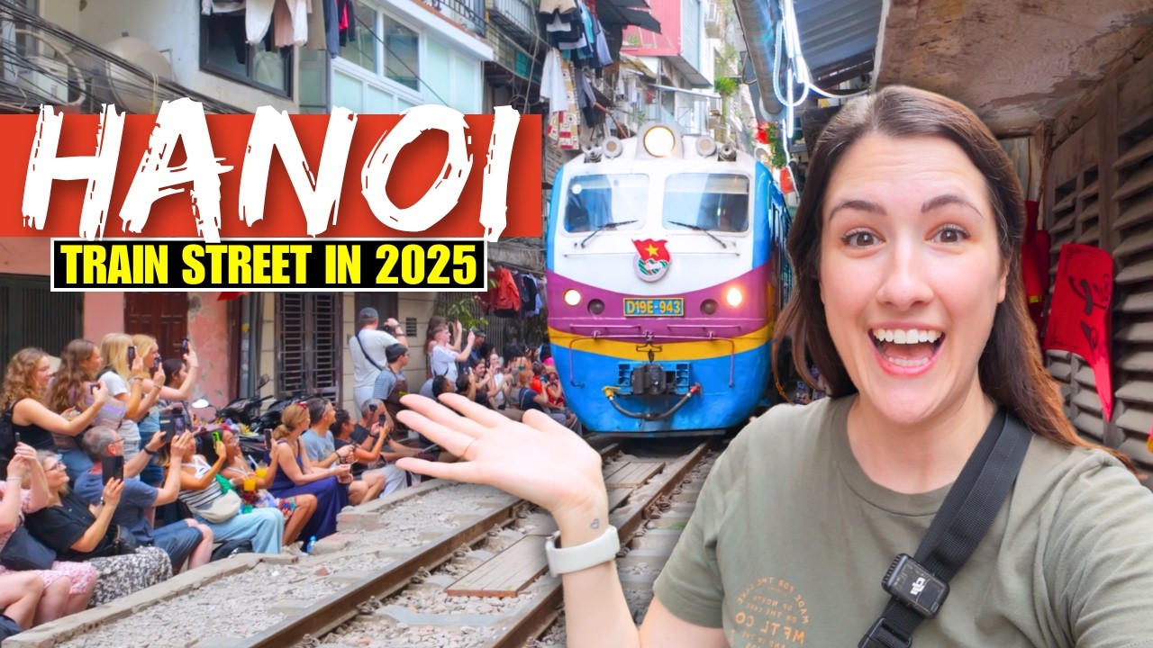Hanoi TRAIN STREET was Wild! 🇻🇳 Vietnam 2025