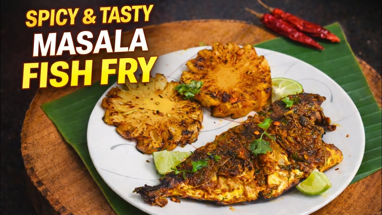 Masala Fish Fry | No Maida No Flour Fish Fry | Spicy & Juicy Homemade Fish Fry Recipe