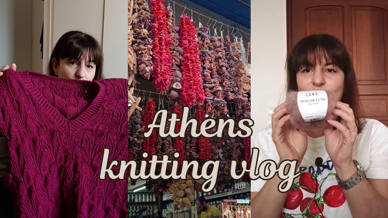 Knitting Vlog - Why i am not making any Christmas presents- Athens Marathon- Yarn shopping