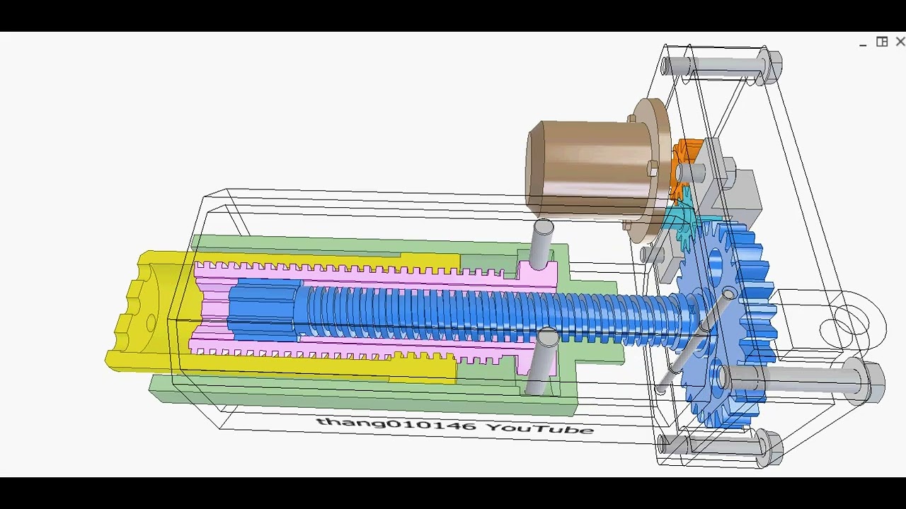 Screw 2-stage telescopic actuator 3