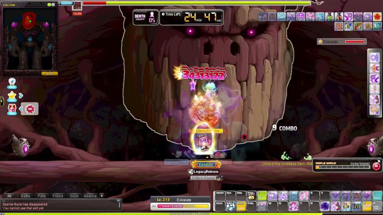 9.7k Angelic Buster Hellux Solo - No Jump/Mobility Skills