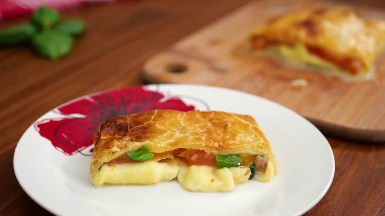 Hojaldre caprese. Receta super fácil