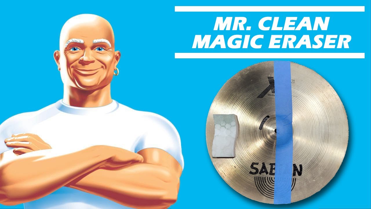 Magic Eraser on Cymbals?! Let's try it! Mr. Clean DIY Drummer #spazapproved #cymbals