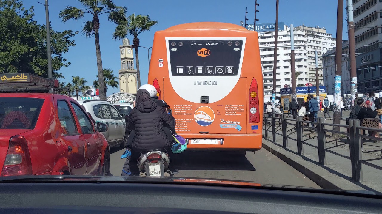 Driving up to Sofitel hotel in Casablanca, Morocco, 2019-03-09