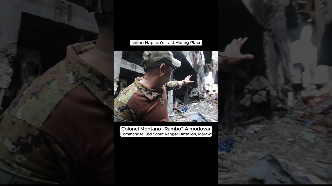 Isnilon Hapilon''s last hiding place, Marawi Siege. Col Montano 
