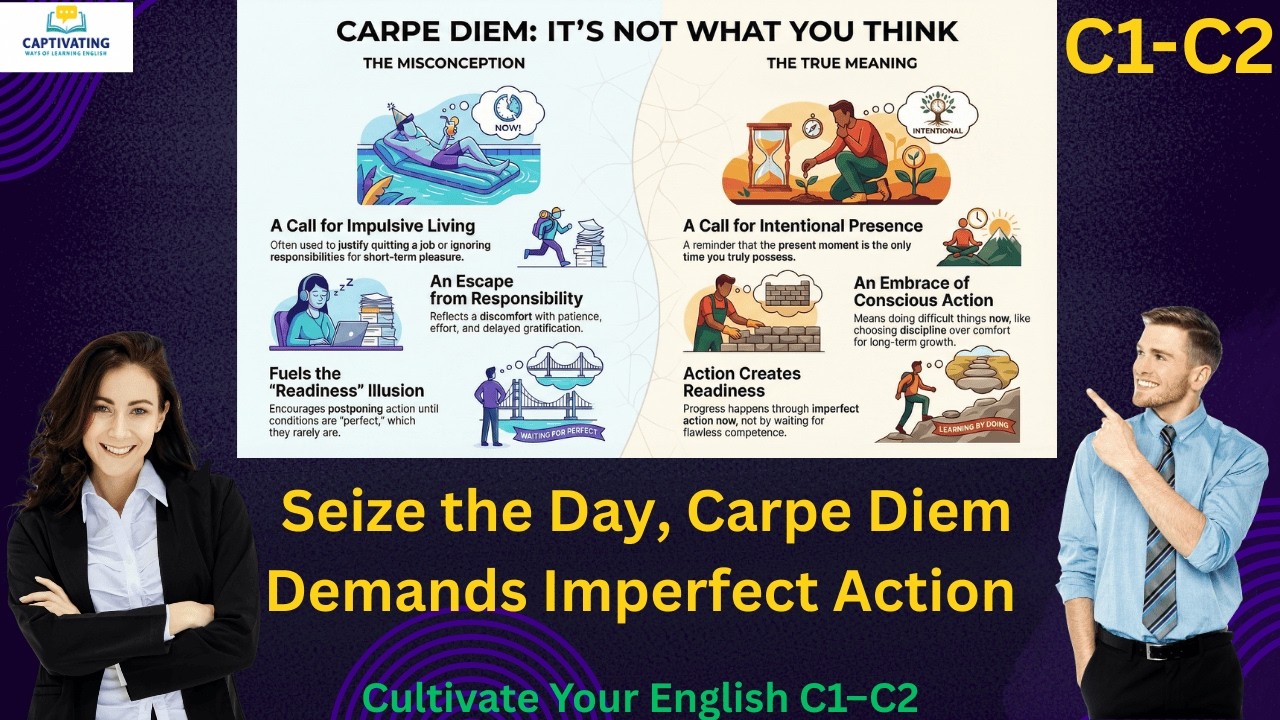 ✅Video: Simply Learn English | Seize the Day | Carpe Diem's True Meaning | Live in the Moment