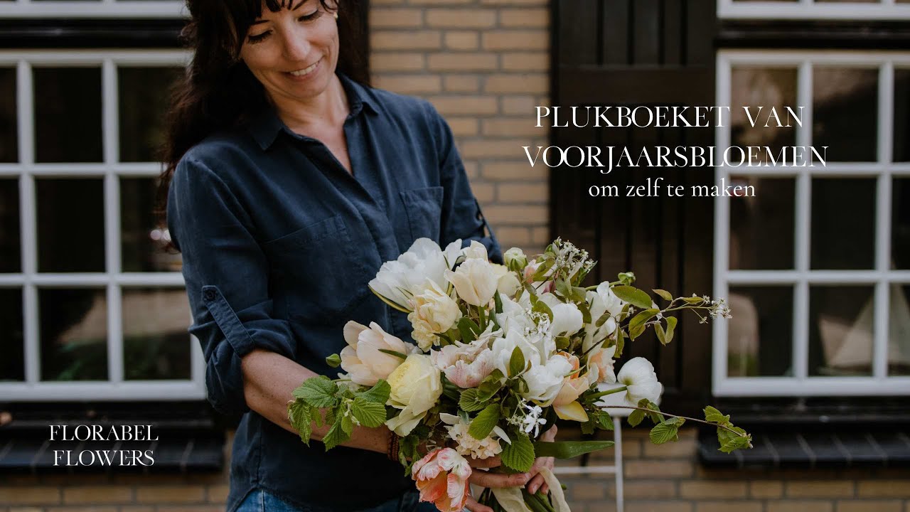 Plukboeket van voorjaarsbloemen uit de tuin. DIY  Bloembollen