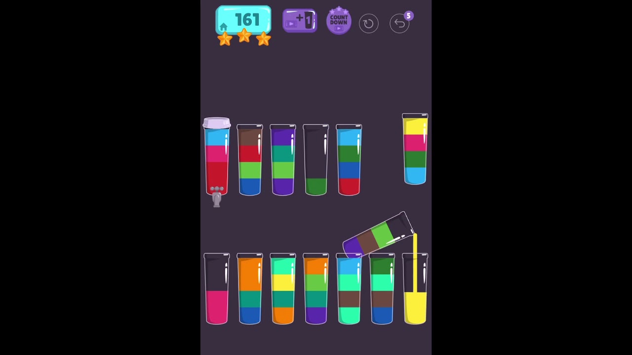Cups - Water Sort Puzzle Level 161 ⭐️⭐️