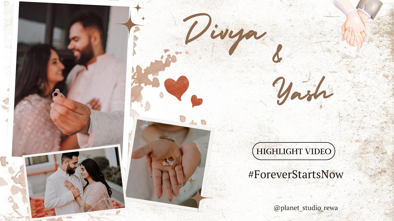 Divya & Yash - Best Cinematic Engagement Highlight 2025 - Planet Studio Rewa - Hotel Vijay Villas