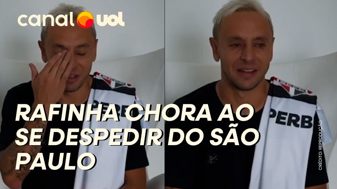 RAFINHA CHORA AO SE DESPEDIR DO SÃO PAULO: 'PUDE SER CAMPEÃO COM MEU TIME DO CORAÇÃO'